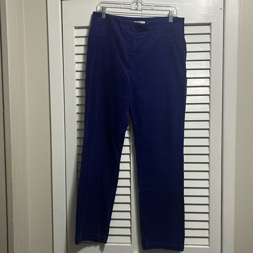 Draper’s & Damon’s PURPLE courderoy pull on slacks 👖size M